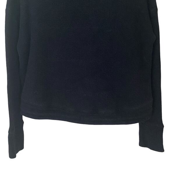 SWEATY BETTY Restful Boucle Textured Pullover Sweatshirt Black, Size 8 - Picture 10 of 14